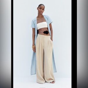 Zara Flowy Pleated Trousers XL